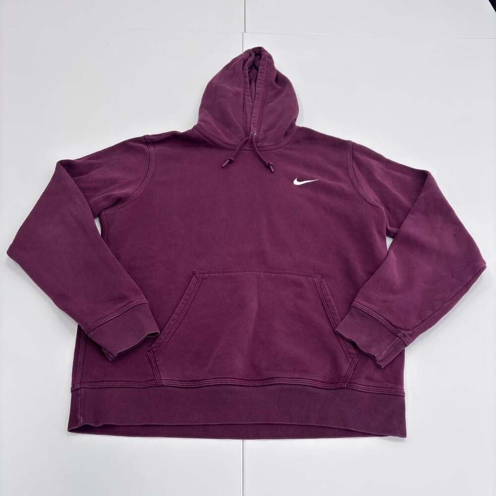 Nike Vintage Maroon Small Swoosh Hoodie
